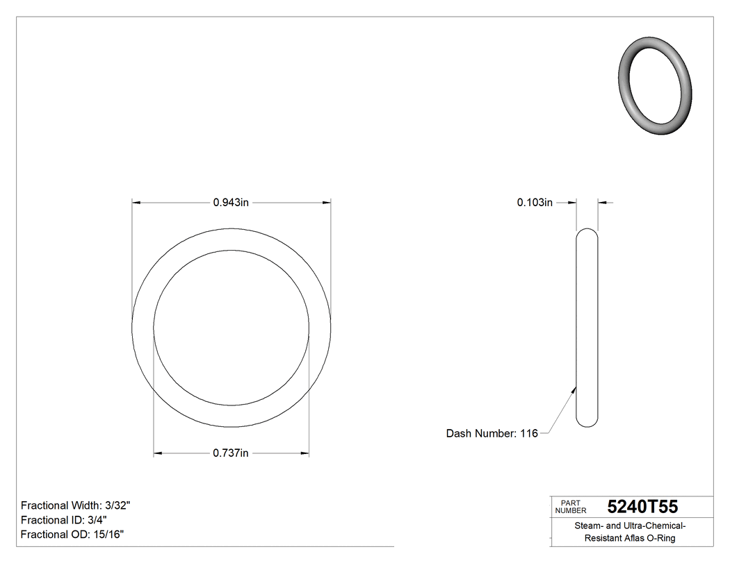 Technical drawing - 5240T55
